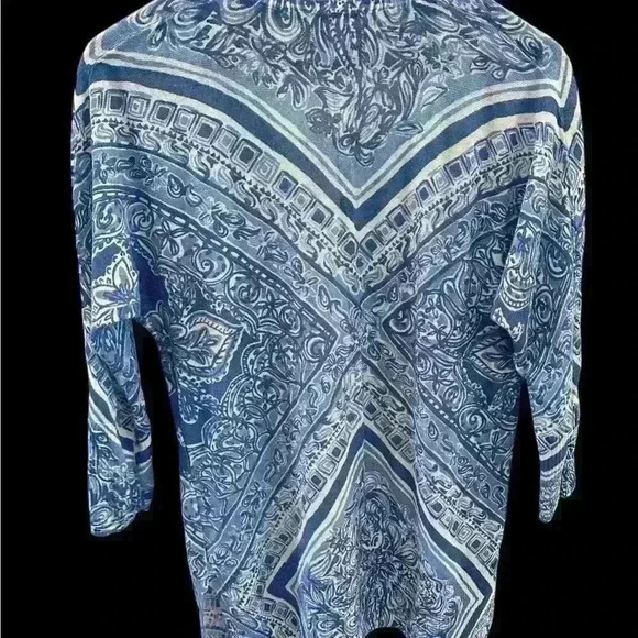 Lilly Pulitzer Jameson Dolman Sleeve Blue Crush Open Water Line Sz XS/S - Picture 6 of 6